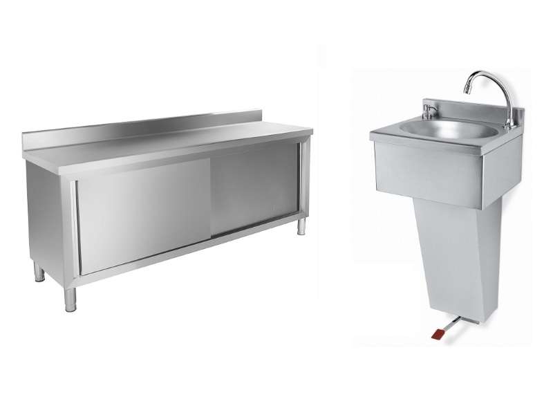 Mobilier et lavabos Inox